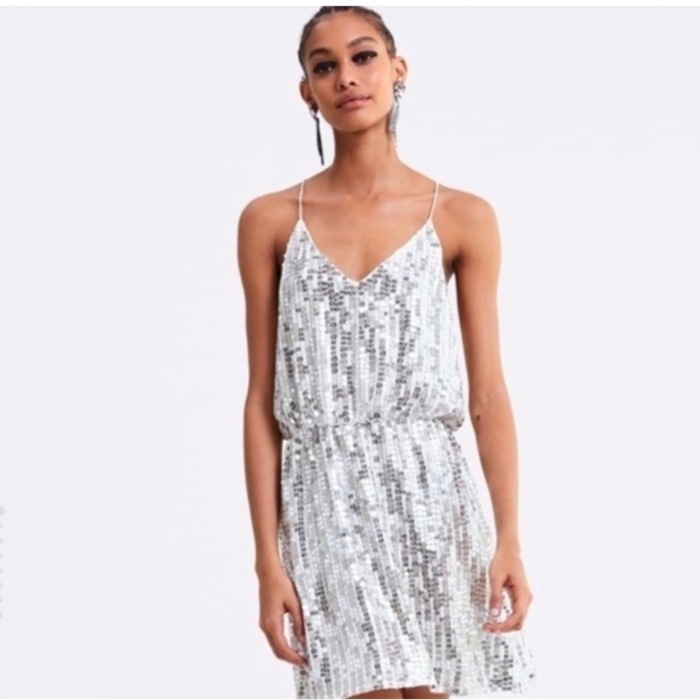 ZARA Sequin Disco-style Mini Dress